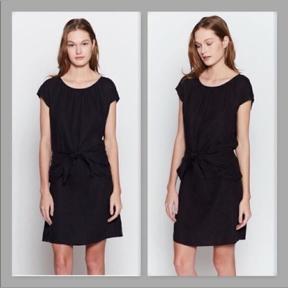 Joie Adotte Black Linen Mini Dress | Size S - Picture 1 of 10